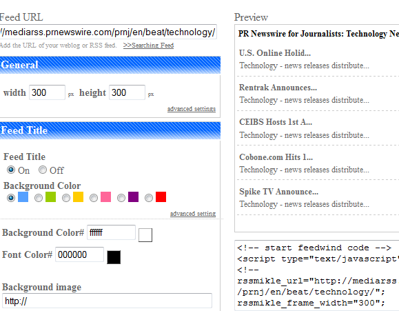 Izveidojiet pilnas lapas ziņu biržas displeju, izmantojot CSS un RSS logrīkus newsticker9