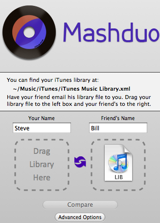 salīdzināt iTunes mūzikas bibliotēkas