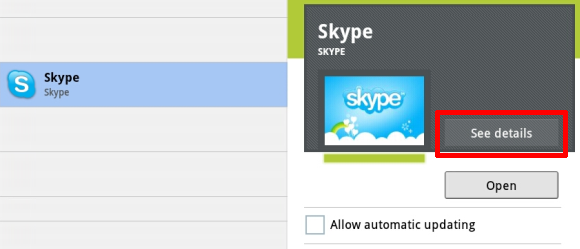 skype android lietotne