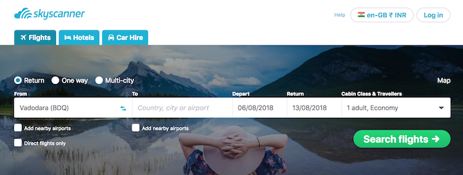 Šī noderīgā vietne ir pazīstama kā Skyscanner