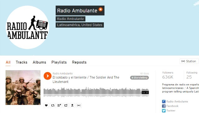 Radio Ambulante Podcast vietnē SoundCloud