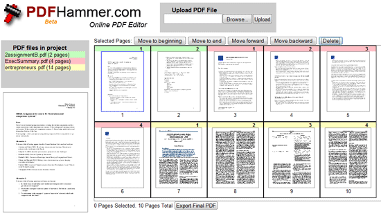 PDF Hammer - apvienojiet un rediģējiet PDF failus tiešsaistē