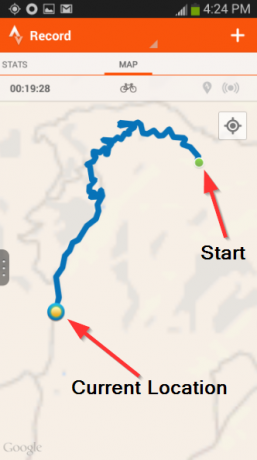 3 Strava - izsekot un analizēt - ierakstīt darbību - karte