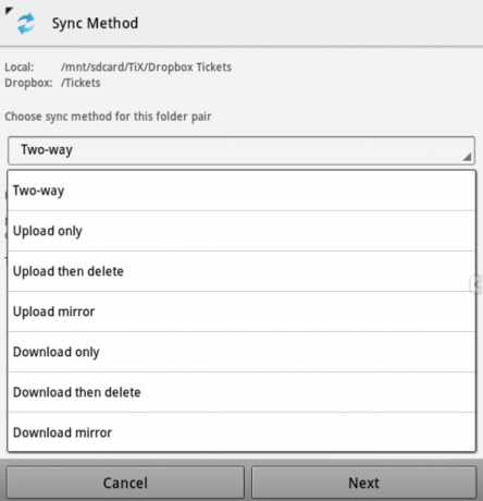 android dropbox lietotne