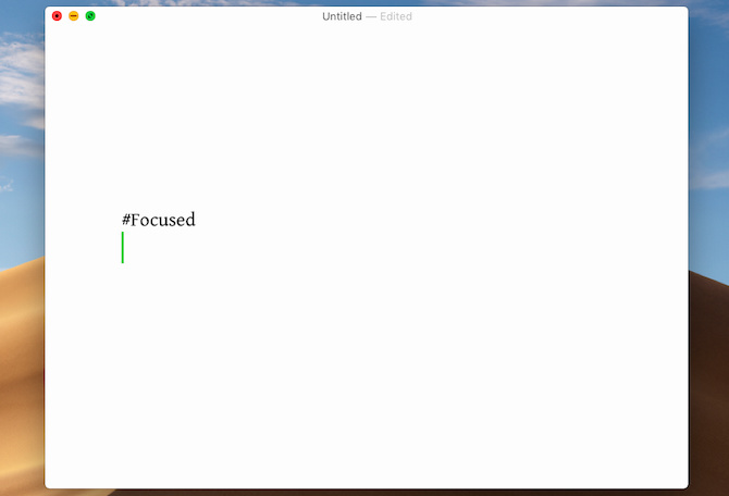 Focused - uzmanības novēršanas rakstīšanas lietotne Mac
