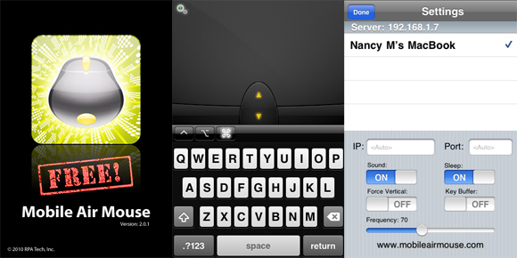 7 labākās bezmaksas tālvadības pults lietotnes iPhone MobileAirMouse2