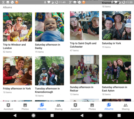 google fotoattēli android albumos