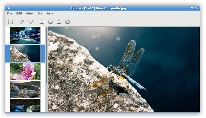 Viegla Linux programmatūra - Mirage Image Viewer