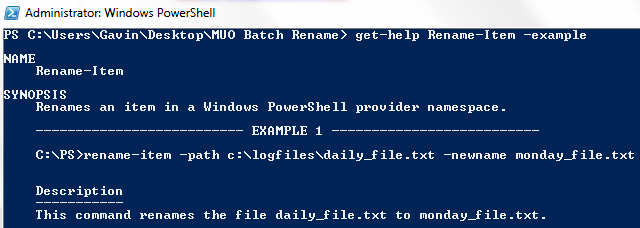 PowerShell pārdēvēšanas piemēri