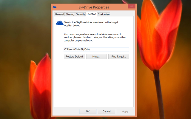 Pārvietot-skydrive-mape-on-windows-8.1