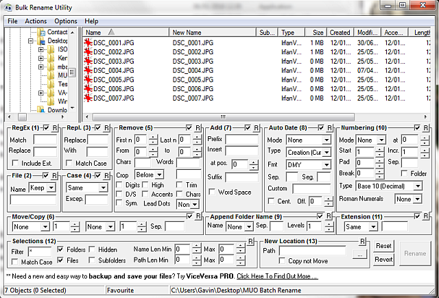 Windows lielapjoma pārdēvēšanas utilīta