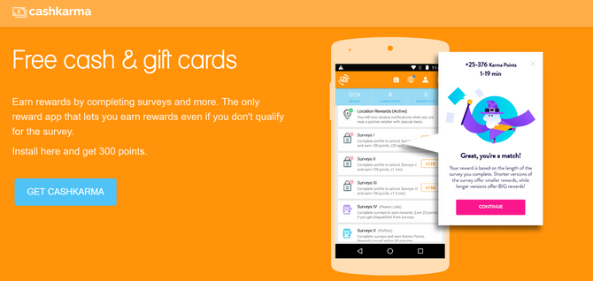Cash Karma Paid Survey iPhone Android App