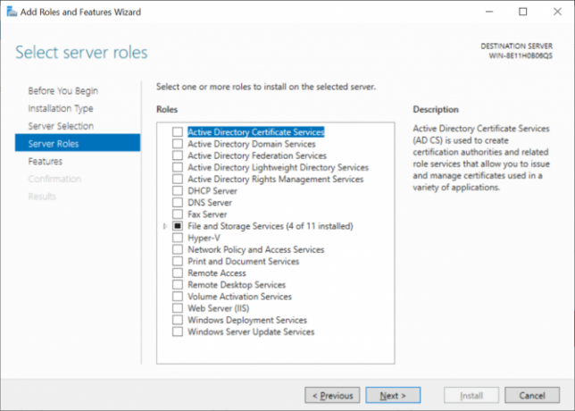 Windows Server lomu atlase