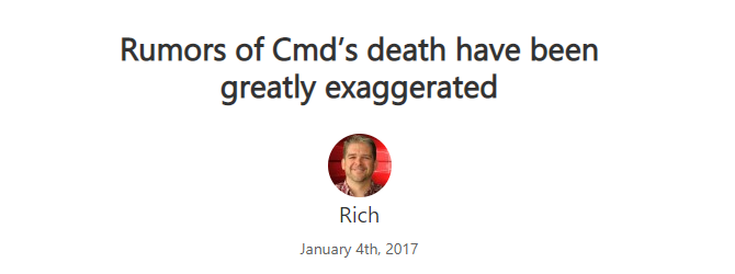 Microsoft emuārs apliecina mums, ka CMD nav miris.