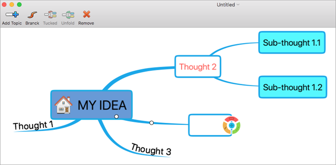 QMindMap Lite Mac prāta karte