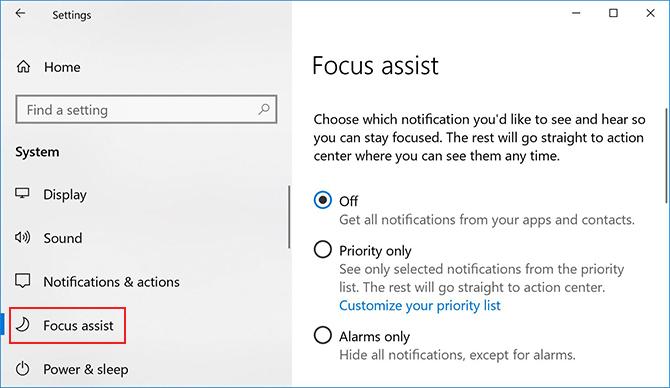 Kā izmantot Windows Focus Assist (iepriekš klusās stundas) Focus Assist