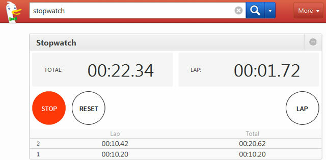 DuckDuckGo hronometrs