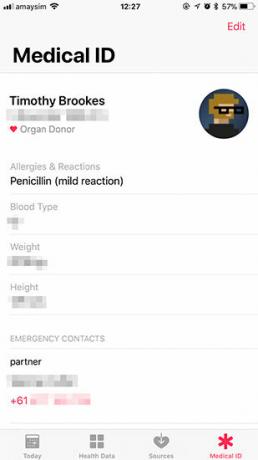 Medicīniskās ID iphone