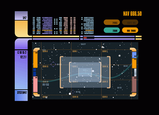 Sistēma 47 ir Star Trek ekrānsaudzētājs