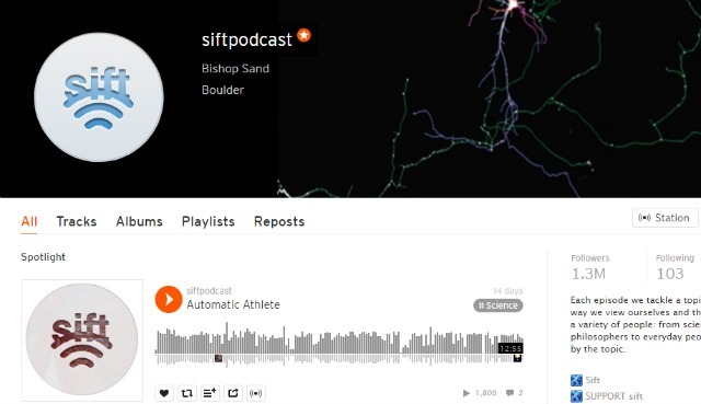 Sift Podcast vietnē SoundCloud