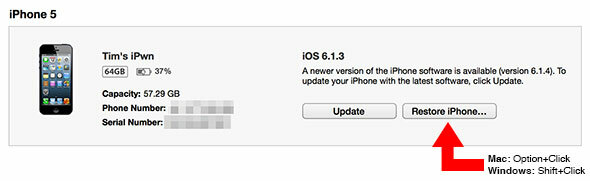 Kā piekļūt iOS 7 Beta (un pazemināt uz iOS 6) ipsw atjaunot