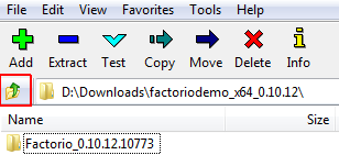 7Zip Pārvietot uz augšu direktoriju