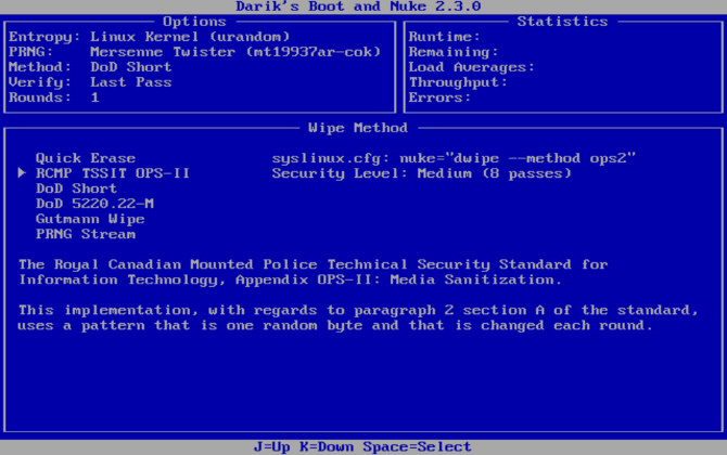 Izvēlieties metodi, lai droši notīrītu HDD