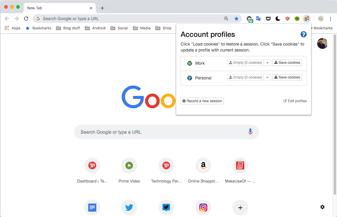 Google Chrome paplašinājuma ērts konta pārslēdzējs