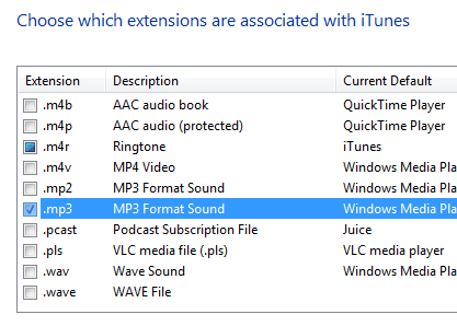 Kā iestatīt noklusējuma programmas, failu asociācijas un konteksta izvēlnes Viegli itunesmp3