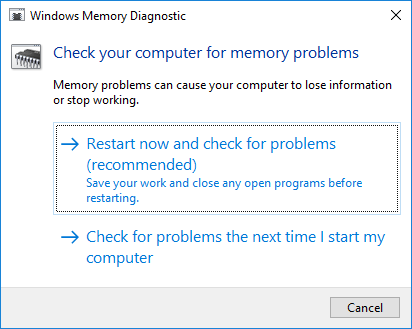 Windows diagnostiskā atmiņa pārbaudiet, vai datorā nav atmiņas problēmu