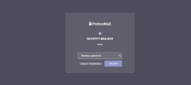 ProtonMail pastkastes atšifrēšanas atslēga