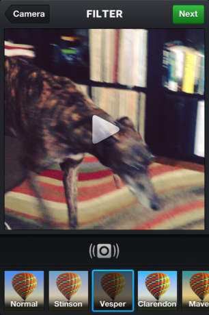 Instagram video filtrs