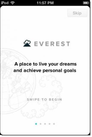 Nodrošiniet savam dzīves mērķim redzamību, sadalot tos nelielā Everest pieaugumā [iOS] everest01