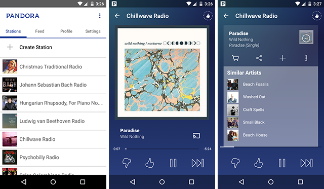 labākā-android-straumēšanas lietotne-pandora