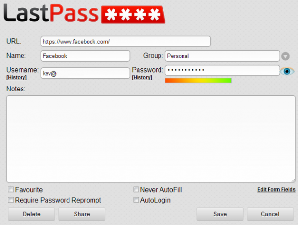 LastPass-konti