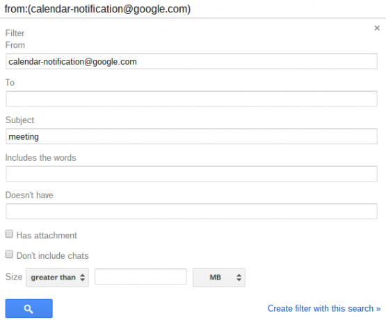 Gmail filtrs no Google kalendāra