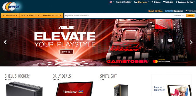 Newegg Ekrānuzņēmums