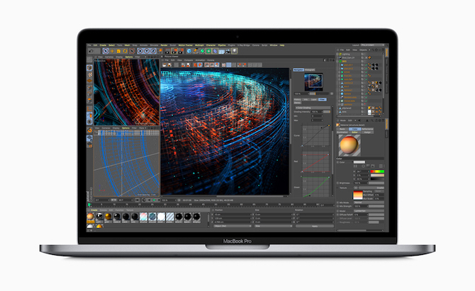 2018. gada MacBook Pro darbojas grafikas lietojumprogramma