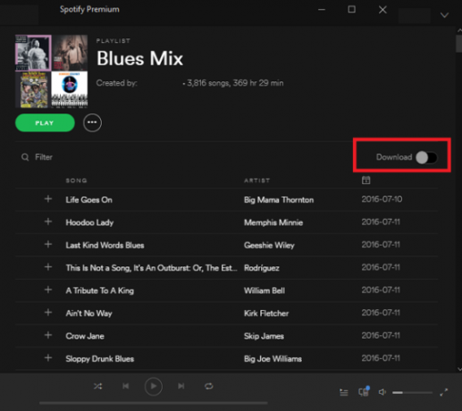 spotify bezsaistē Windows 10