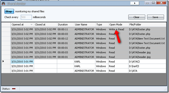 Pārraugiet, kurš lasa vai raksta jūsu Windows koplietotos failus, izmantojot ShareMonitor share3