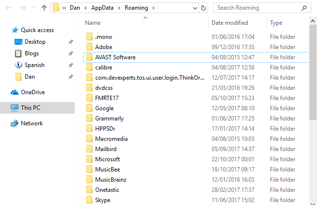 Windows AppData mape