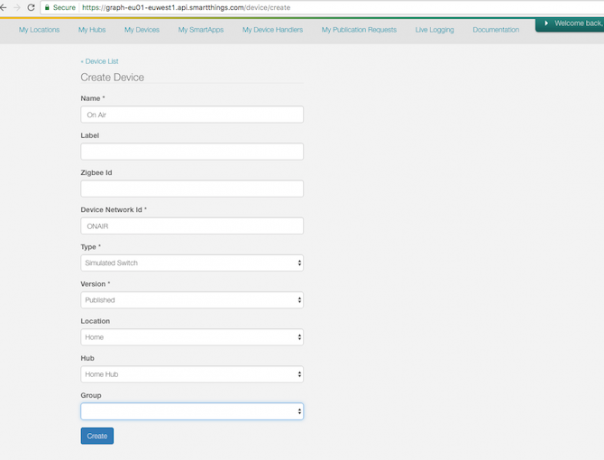 Kā iestatīt un lietot Samsung SmartThings System smartthings IDE