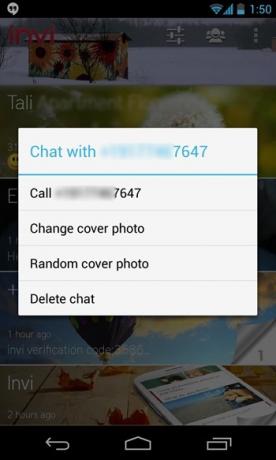 Noguris no garlaicīgajām tērzēšanas lietotnēm? Invi ir skaista un funkcijām bagāta lietotne, kas jums jāizmēģina [Android 2.3+] invi 6