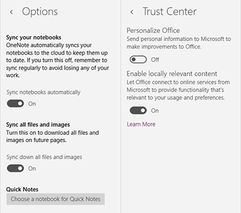 onenote-Features-Windows-settings