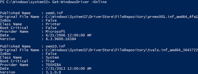 Windows-10-powershell-get-windowsdriver