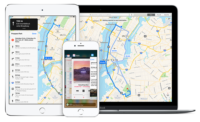 Apple Maps ierīces