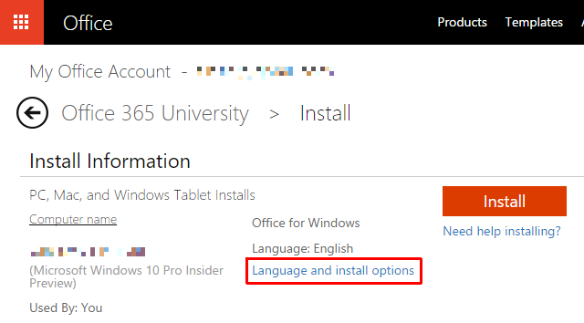 Office 365 instalēšanas opcijas