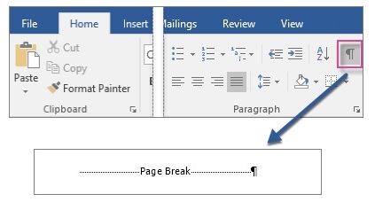 Microsoft Word 2016 - lappuses pārtraukums