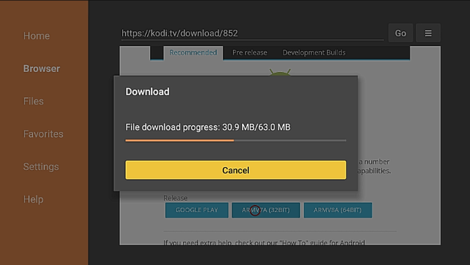 Izmantojiet lietotni Downloader, lai lejupielādētu un instalētu Kodi