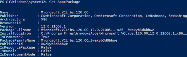 Windows-10-powershell-get-appxpackage